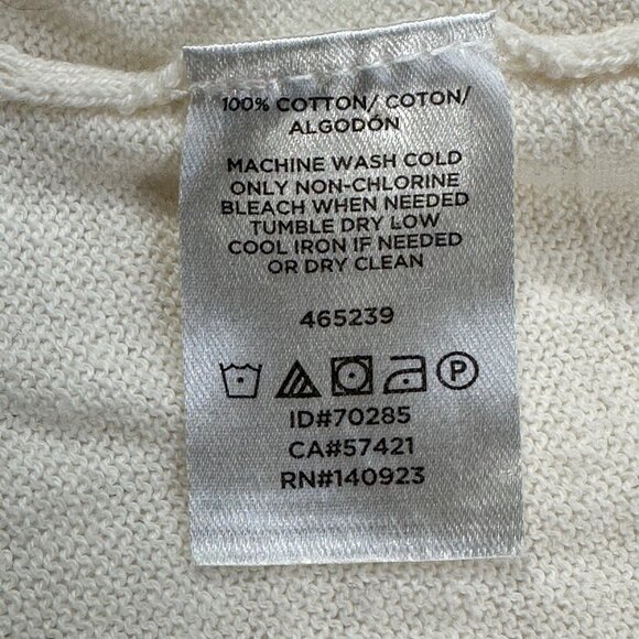 LOFT Outlet Women's Size Medium Sweater Cardigan Open Front Cream Preowned - Picture 4 of 11